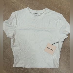 Superdown Cropped White Tee